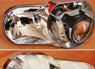 Этапы установки биксеноновых линз в фары автомобиля