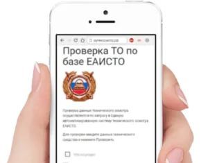 Проверка техосмотра по базе ЕАИСТО