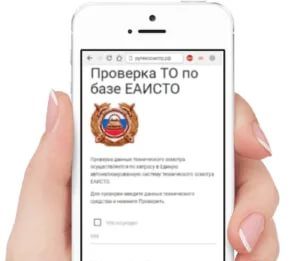 Проверка техосмотра по базе ЕАИСТО