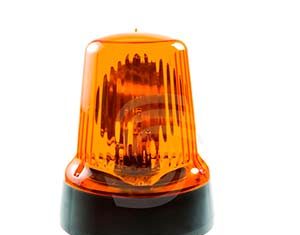 Установка жёлтого проблескового маяка