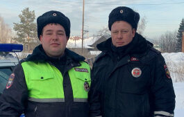 Инспекторы ДПС в Свердловской области помогли замерзавшему на трассе автомобилисту