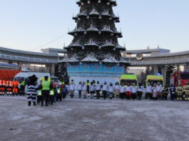 Массовый предновогодний флешмоб прошел в центре Тюмени