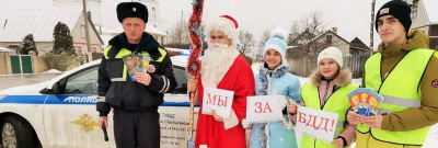 
        Встретить Новый год без ДТП призвали жителей Липецкой области полицейские Дед Мороз и Снегурочка    