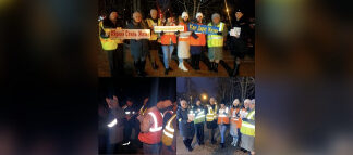 В Белгородской области родительская общественность развернула пункты оснащения пешеходов световозвращателями вблизи пешеходных переходов