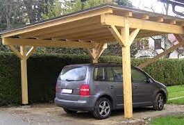 Виды опор навеса для легкого автомобиля