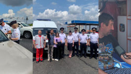 На въездах в Краснодарский край автоинспекторы и медики провели акцию для иногородних водителей «Безопасная дорога в отпуск»