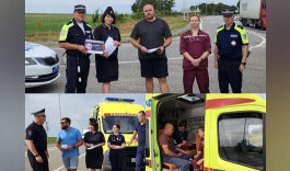 Белгородские автоинспекторы вместе с медиками развернули консультационные пункты по дорожной безопасности на федеральной трассе