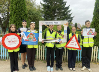 В Смоленской области полицейские и волонтеры провели акцию «Пусть услышит целый мир – ребёнок главный пассажир!»