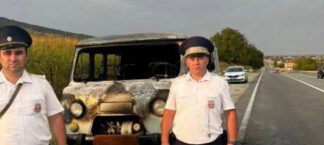 Жители Кабардино-Балкарии выразили благодарность сотрудникам Госавтоинспекции за локализацию возгорания транспортного средства