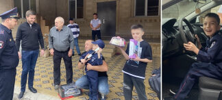 Сотрудники Госавтоинспекции Кабардино-Балкарии исполнили мечту ребенка в день его рождения