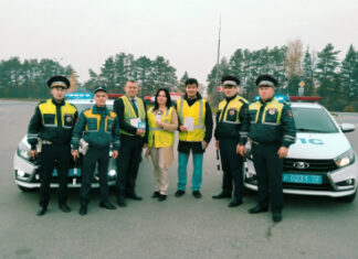 Тюменские автоинспекторы на федеральной автодороге вместе с общественностью выступили за #БезопасныеДороги