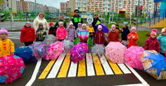 В детских садах Московской области автоинспекторы проводят мероприятия «Осень в безопасности»