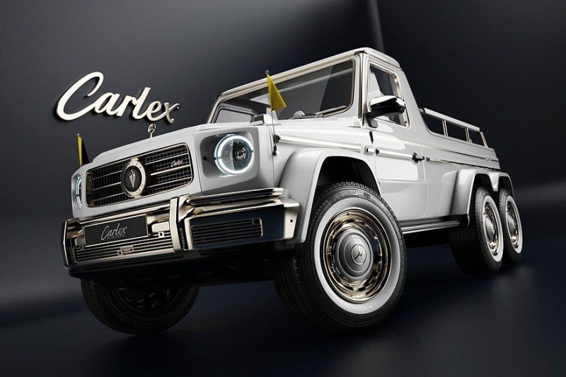 Царский трёхосный Mercedes-Benz G-класса от Carlex Design: трон, ковры и золото