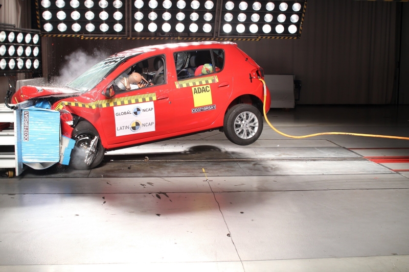 Renault Sandero не набрал ни одной звезды в краш-тесте Latin NCAP