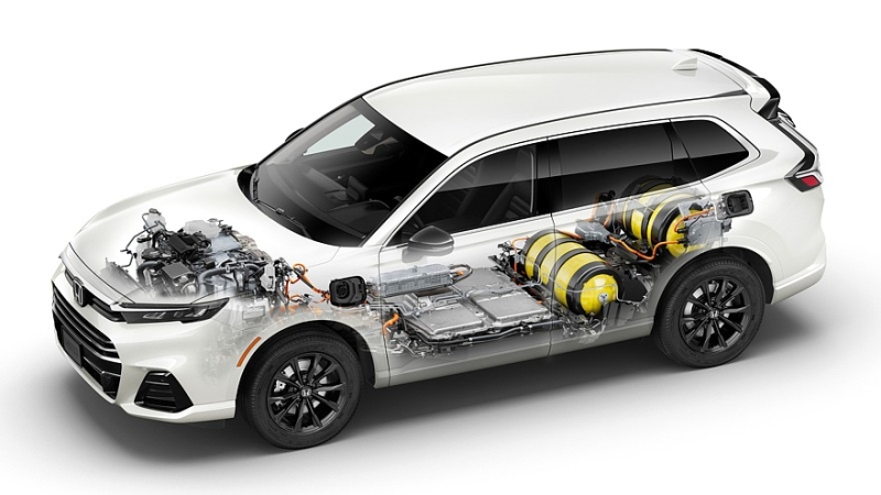Водородный кроссовер Honda CR-V e:FCEV: горб в багажнике и большая буферная батарея